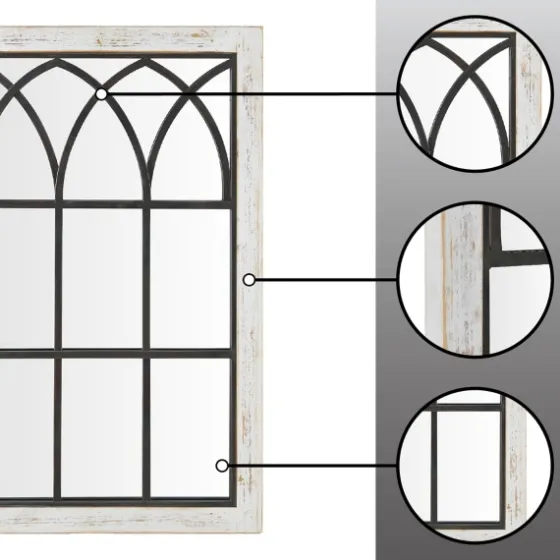 Vista Arched Windowpane Mirror, 24X37.5 In.-Kirkland's Home Clearance