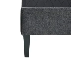 Viv Charcoal Diamond Tufted Queen Bed Frame-Kirkland's Home Outlet