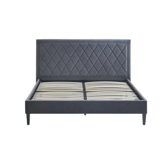Viv Charcoal Diamond Tufted Full Bed Frame-Kirkland's Home Fashion