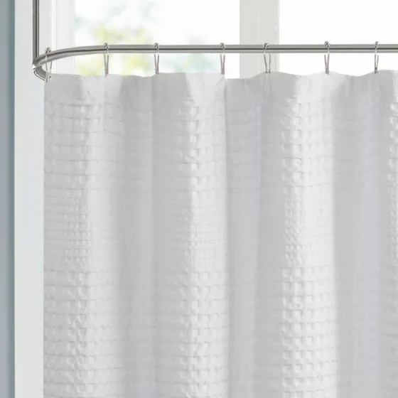 Waffle Cotton Shower Curtain-Kirkland's Home Flash Sale