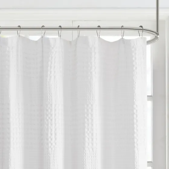 Waffle Cotton Shower Curtain-Kirkland's Home Flash Sale
