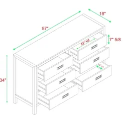 Walnut Classic 6-Drawer Dresser-Kirkland's Home Clearance