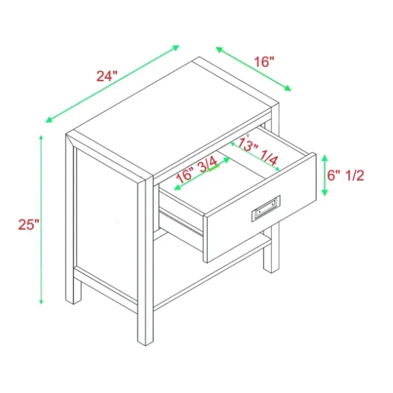 Walnut Classic 1-Drawer Nightstand-Kirkland's Home Sale