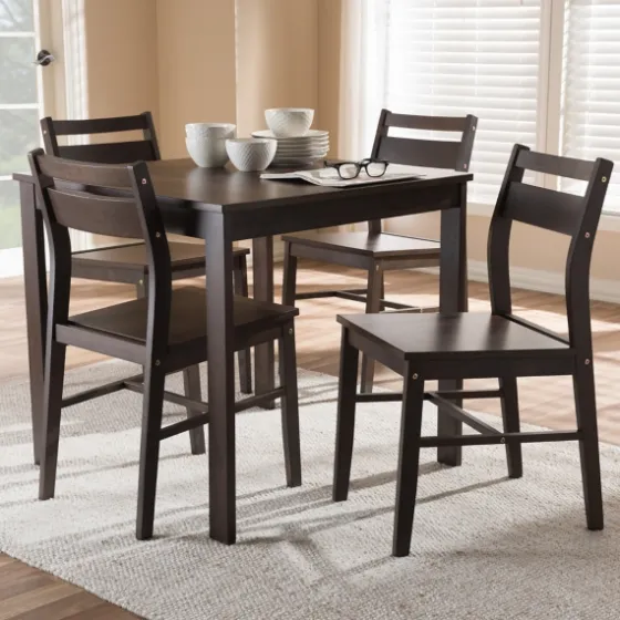 Walnut Contemporary Wood 5-Pc. Dining Set-Kirkland's Home Sale
