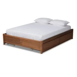 Walnut 4-Drawer Queen Bed Frame-Kirkland's Home Hot