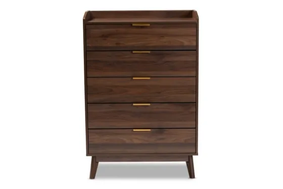 Walnut 5-Drawer Wood Chest-Kirkland's Home Fashion