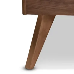Walnut Low Angled Leg King Bed Frame-Kirkland's Home Clearance