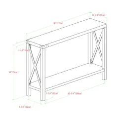 Walnut Rustic Farmhouse X-Frame Console Table-Kirkland's Home Best Sale