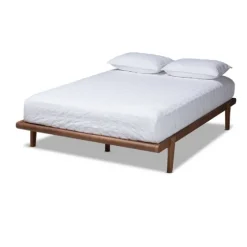 Walnut Wood Full Platform Bed-Kirkland's Home New