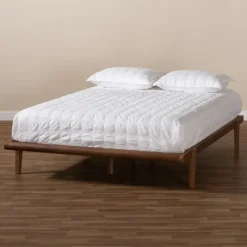 Walnut Wood Full Platform Bed-Kirkland's Home New