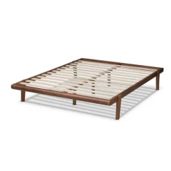 Walnut Wood King Platform Bed-Kirkland's Home Cheap