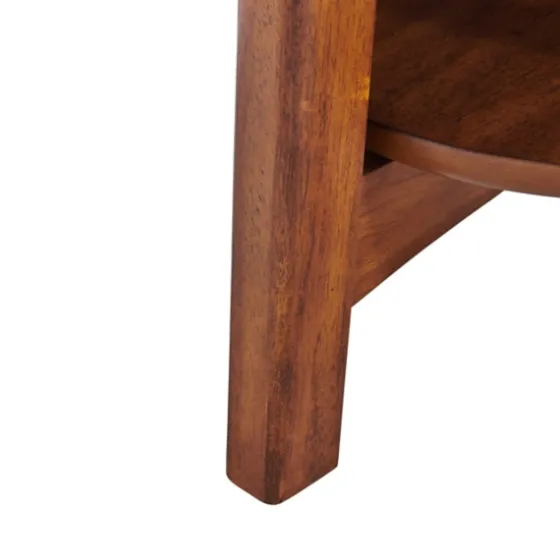 Warm Chestnut Wood Round Accent Table-Kirkland's Home Best Sale