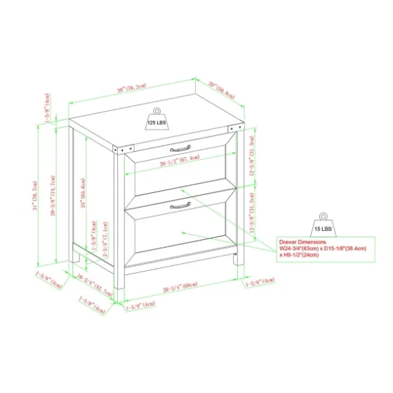 Wash 2-Drawer Wood File Cabinet-Kirkland's Home Best Sale