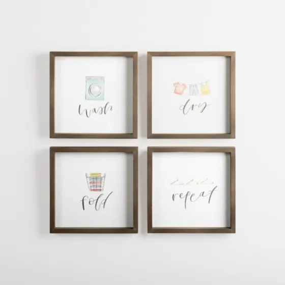 Wash Dry Fold Wall Plaques, Set Of 4-Kirkland's Home Cheap