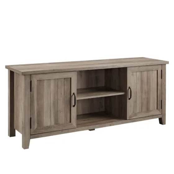 Wash Grooved Door Tv Stand-Kirkland's Home Sale