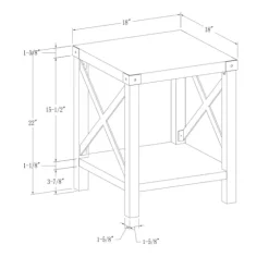 Wash Industrial X-Frame Accent Table-Kirkland's Home Flash Sale