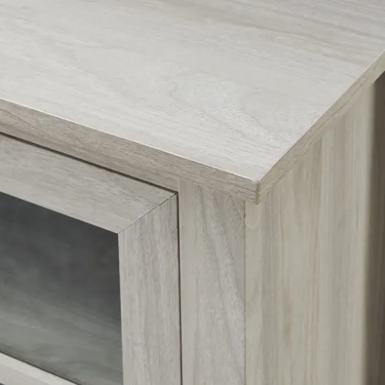 Wash Windowpane Fireplace Cabinet-Kirkland's Home Online