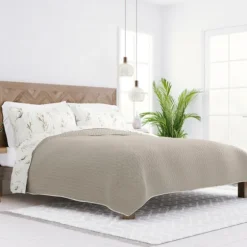 Watercolor Leaves Reversible 2-Pc. Twin Quilt Set-Kirkland's Home Outlet