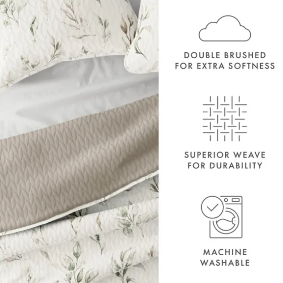 Watercolor Leaves Reversible 2-Pc. Twin Quilt Set-Kirkland's Home Outlet