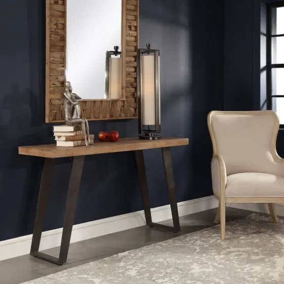 Weathered Oak And Metal Console Table-Kirkland's Home Online