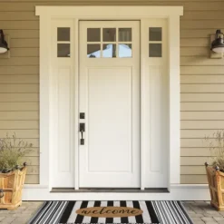 Welcome Cabana Stripe Coir Doormat-Kirkland's Home Shop
