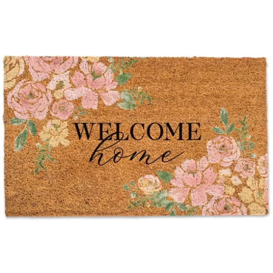 Welcome Home Pink Floral Doormat-Kirkland's Home Store