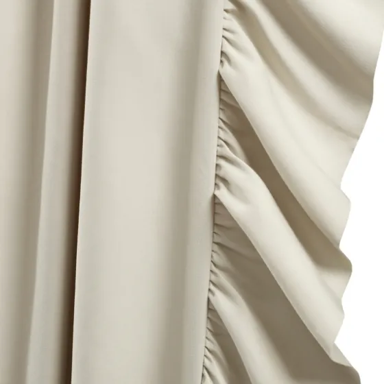 Wheat Reyna Ruffle Curtain Panel Set, 95 In.-Kirkland's Home Cheap