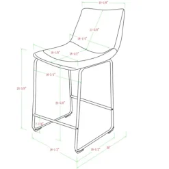 Whiskey Faux Leather Counter Stools, Set Of 2-Kirkland's Home Fashion