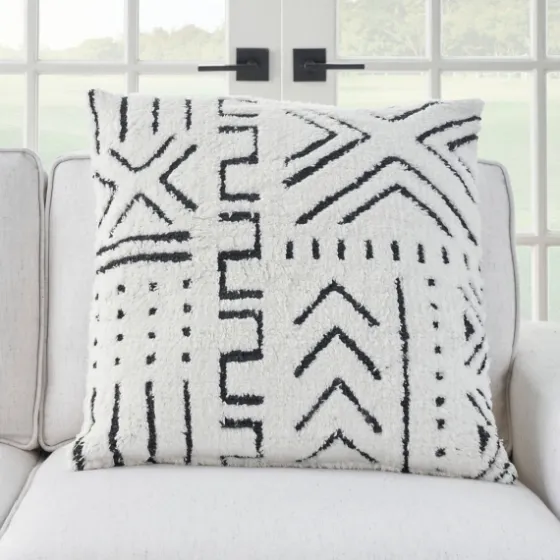 White And Black Tufted Geo Throw Pillow-Kirkland's Home Best