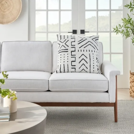White And Black Tufted Geo Throw Pillow-Kirkland's Home Best