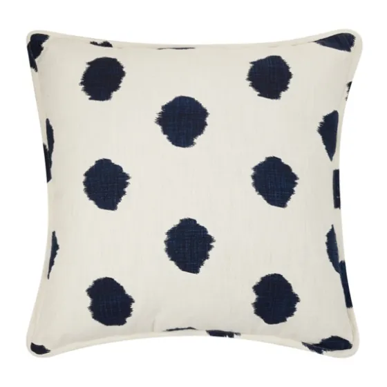 White And Navy Abstract Dot Pillow-Kirkland's Home Outlet