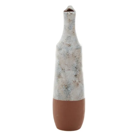 White And Rust Brown Ceramic Vase, 23 In.-Kirkland's Home Cheap