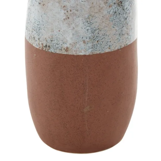 White And Rust Brown Ceramic Vase, 23 In.-Kirkland's Home Cheap