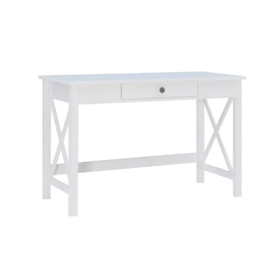 White Antique Pine X Frame Desk-Kirkland's Home Fashion