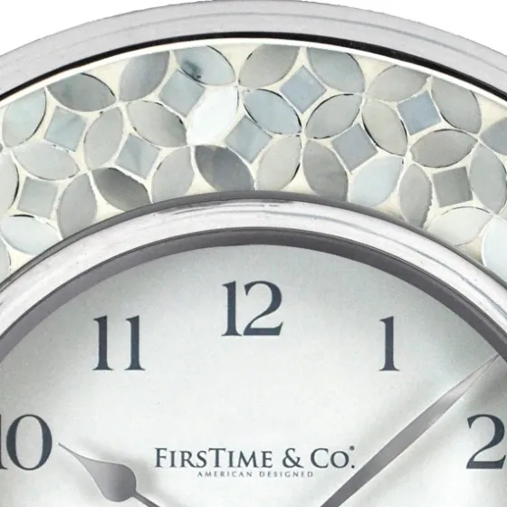 White Arabesque Mosaic Frame Wall Clock-Kirkland's Home Clearance