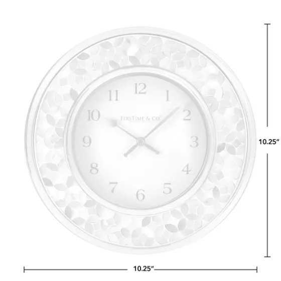 White Arabesque Mosaic Frame Wall Clock-Kirkland's Home Clearance