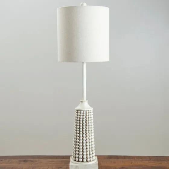 White Beaded Base Buffet Lamp-Kirkland's Home Flash Sale