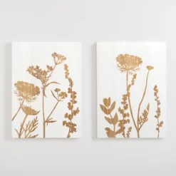 White Botanical Silhouette Wood Wall Plaque-Kirkland's Home Cheap