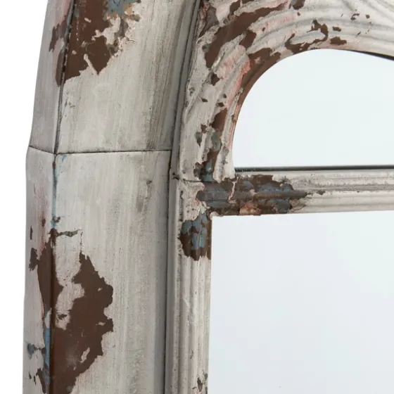 White Brown Rustic Window Iron Frame Wall Mirror-Kirkland's Home New