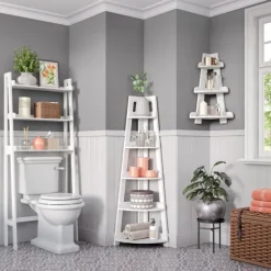 White Corner Ladder Shelf-Kirkland's Home Shop