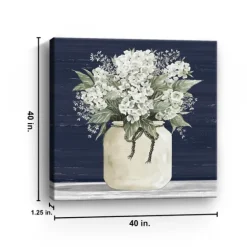 White Flowers Ii Giclee Canvas Print, 40X40 In.-Kirkland's Home Online