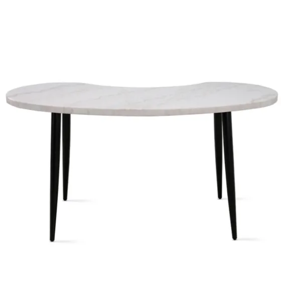 White Marble Kidney Shaped Desk-Kirkland's Home Best