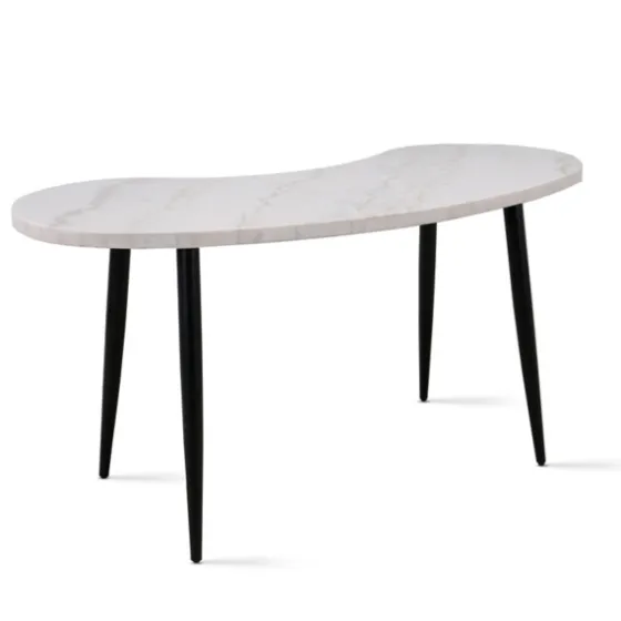 White Marble Kidney Shaped Desk-Kirkland's Home Best