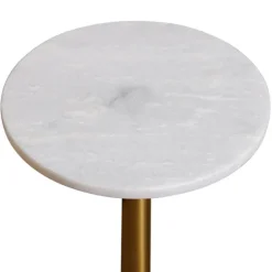 White Marble Top Tapered Base Accent Table, 12 In.-Kirkland's Home Best Sale