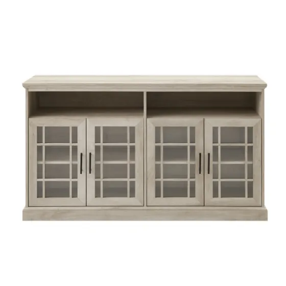 White Oak Glass Door Tv Stand, 58 In.-Kirkland's Home Store