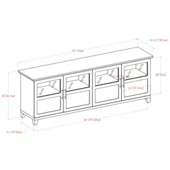 White Oak Glass Paneled Door Tv Stand-Kirkland's Home Cheap