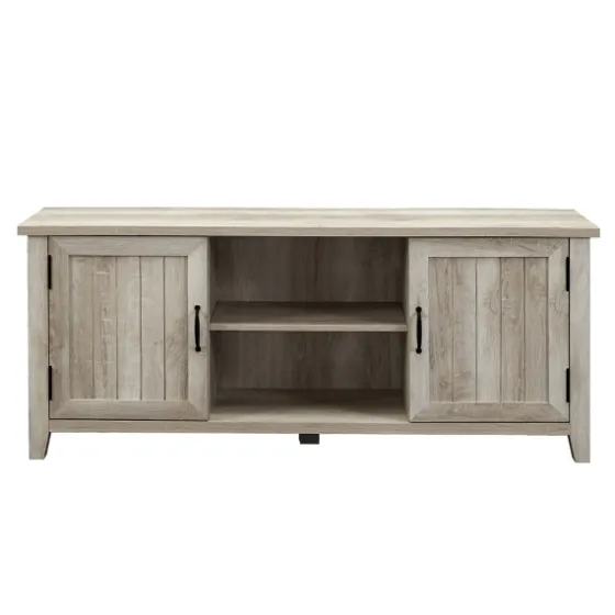 White Oak Grooved Door Tv Stand-Kirkland's Home Best Sale
