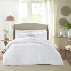 White Quilted King 5-Pc. Comforter Set-Kirkland's Home Shop