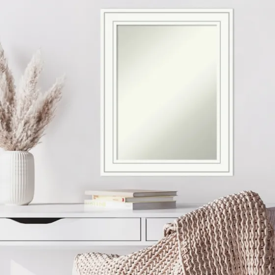 White Raised Frame Wall Mirror-Kirkland's Home Outlet