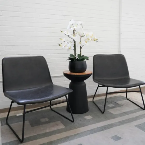 White Real Touch Orchid Arrangement In Black Pot-Kirkland's Home Best Sale